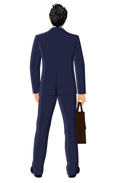 Businessman back view — Stock Vector