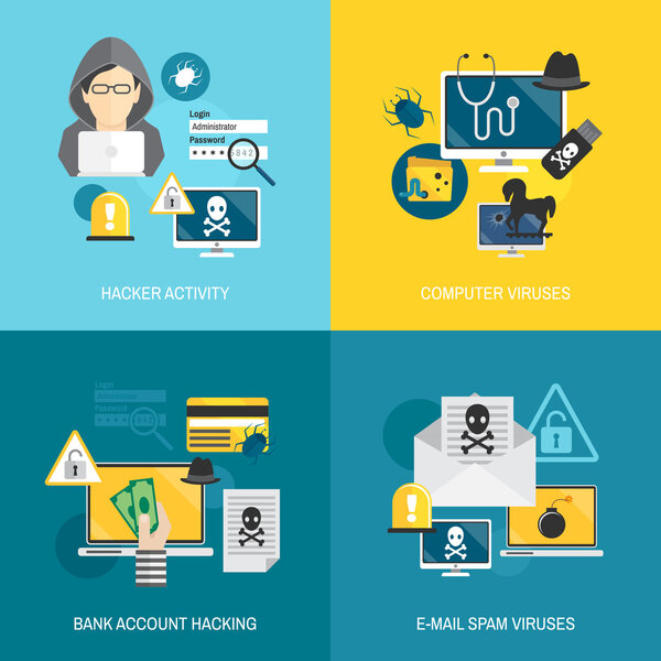 Плоская композиция хакеров
