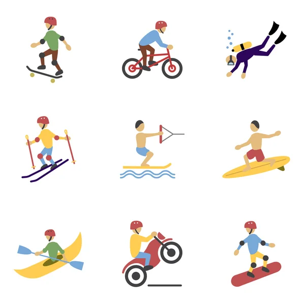 Extreme Sports Icons Set