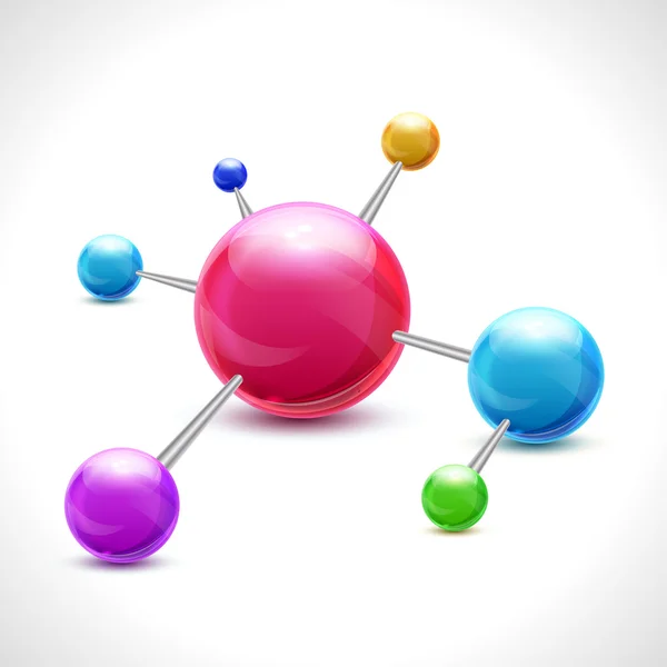 Abstract molecule 3d — Stock Vector