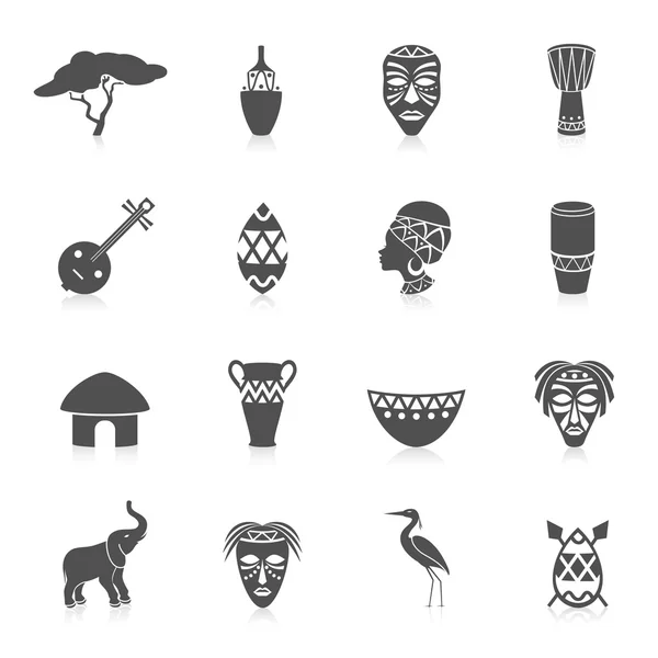 Afrika icons set — Stockvector