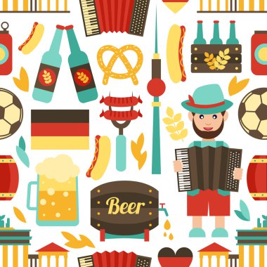Germany travel seamless pattern clipart