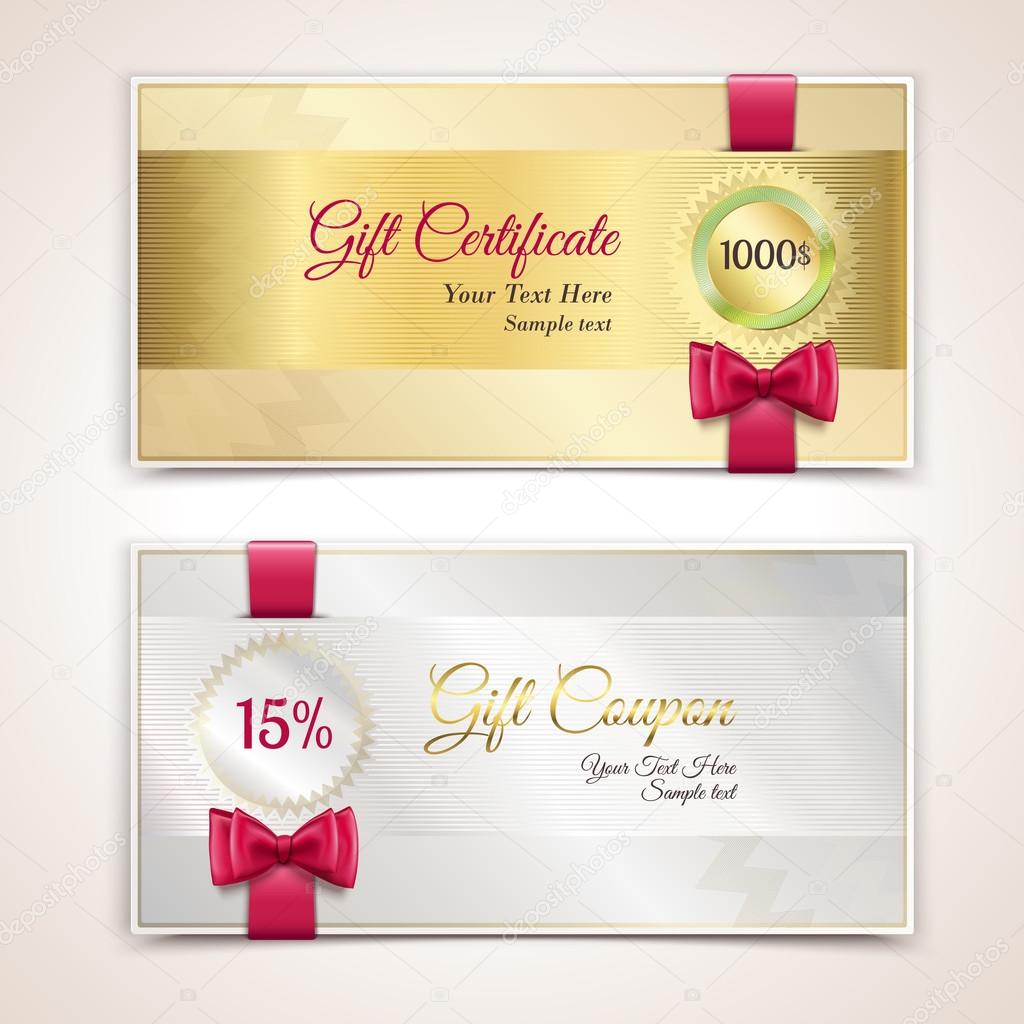 Gift certificates set