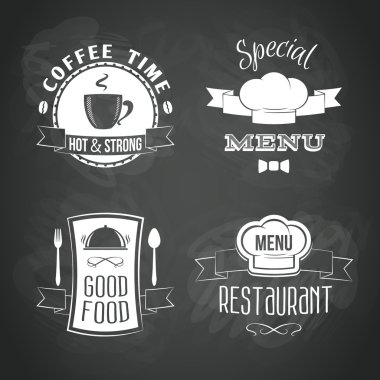 Restoran Menü amblem seti