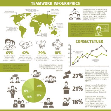 Takım çalışması iş Infographic