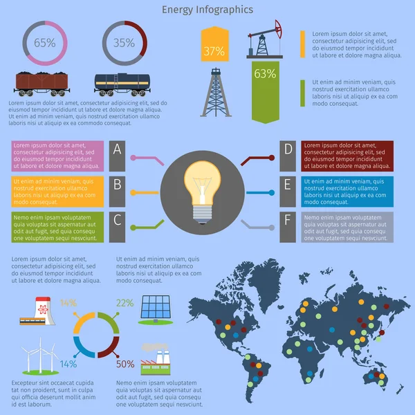 Energy infographics set — Stock Vector