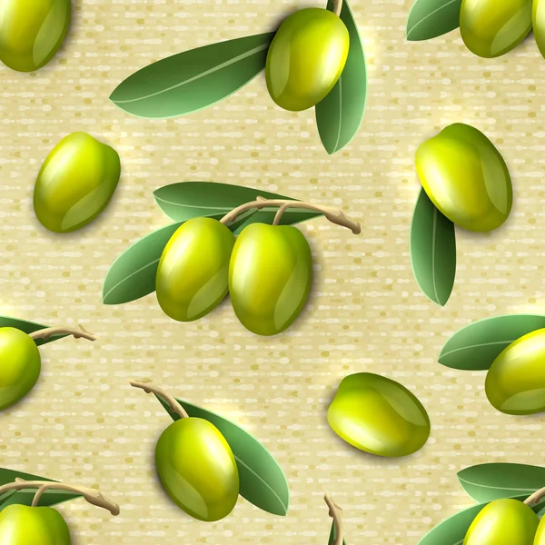 Motif sans couture olive — Image vectorielle