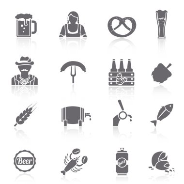 siyah bira Icons set