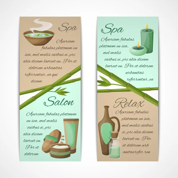 Spa banners vertical — Stock Vector