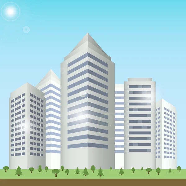 Modern buildings cityscape — Stock Vector