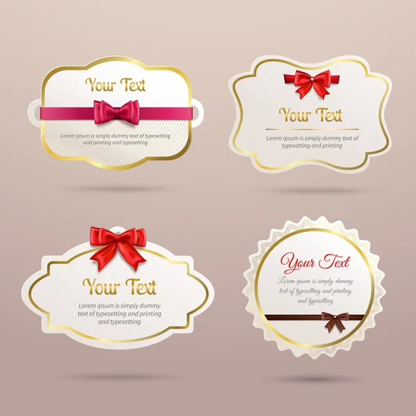 Set de etiquetas de regalo — Vector de stock