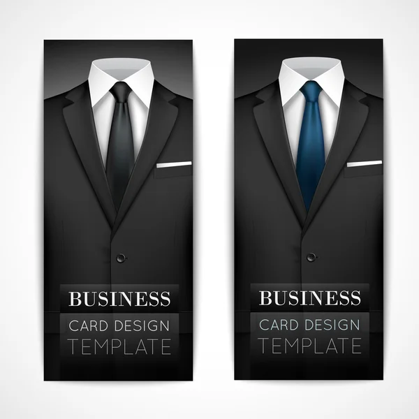 Collection d'invitation costume homme d'affaires — Image vectorielle