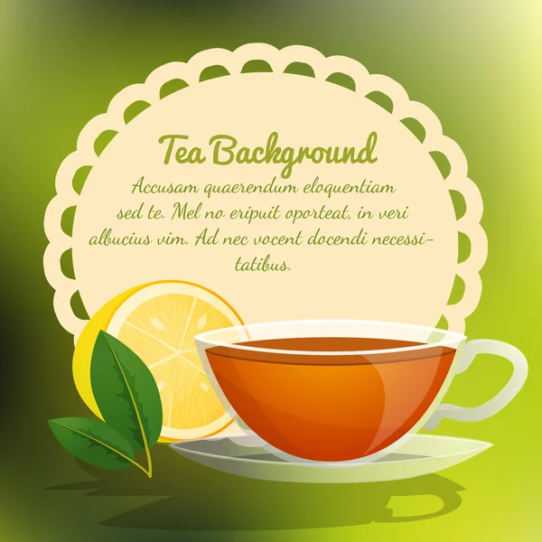 Sfondo tazza di tè — Vettoriale Stock