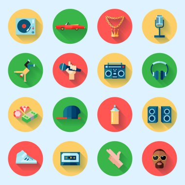 rap müzik simgeler kümesi