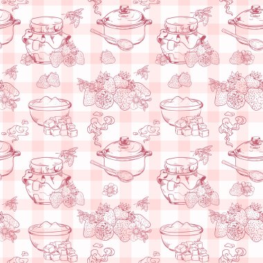 çilek reçeli seamless modeli