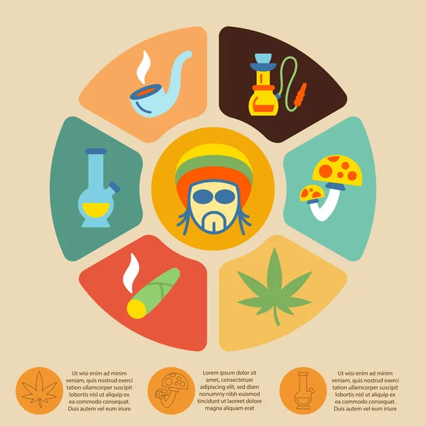 Uyuşturucu Infographic seti — Stok Vektör