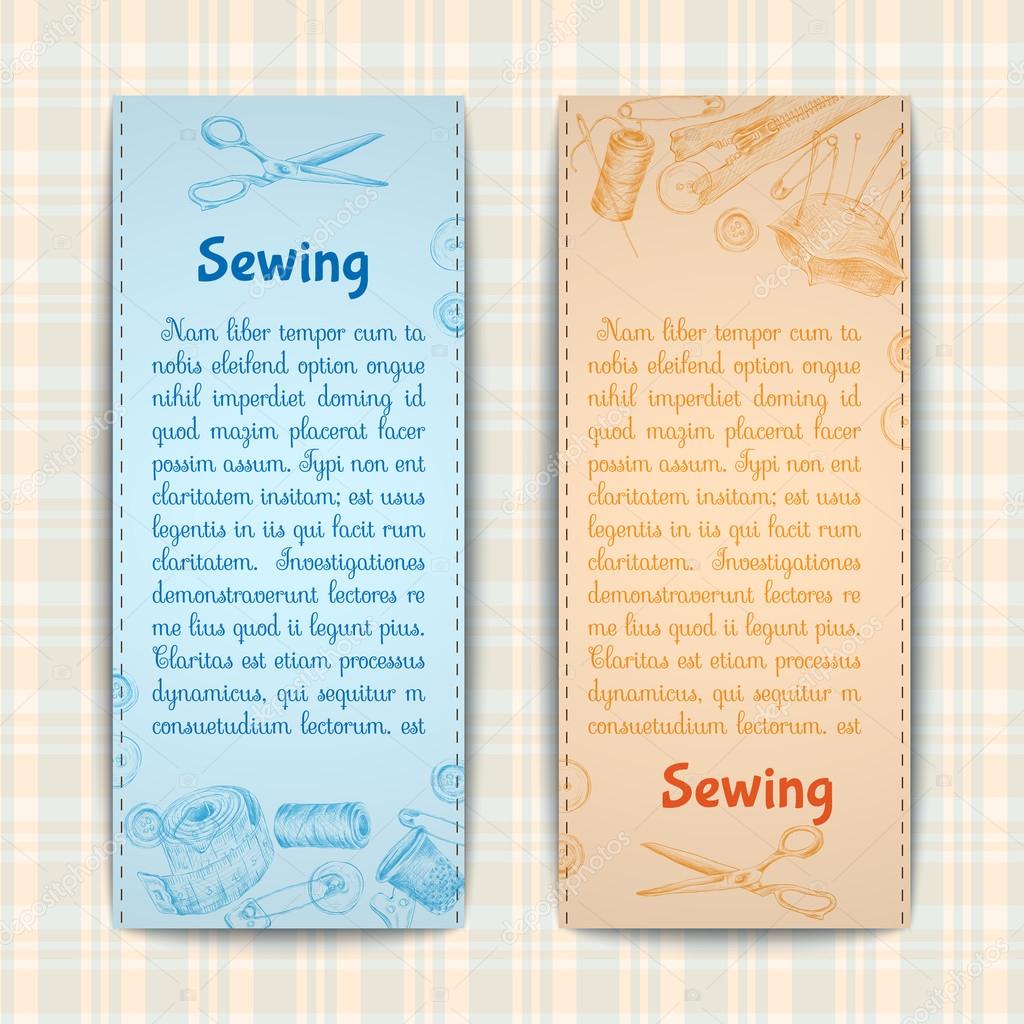 Sewing banners set