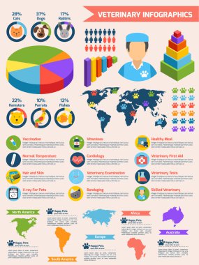 Veteriner Infographic seti