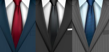 Businessman suit set clipart