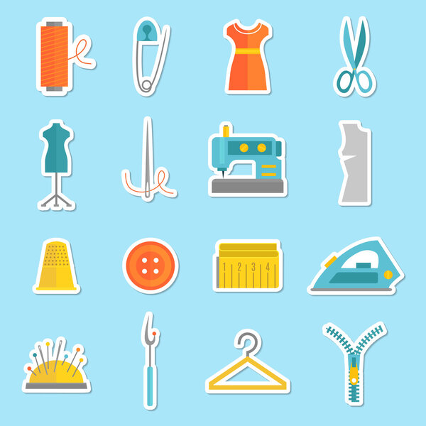 Sewing equipment stickers