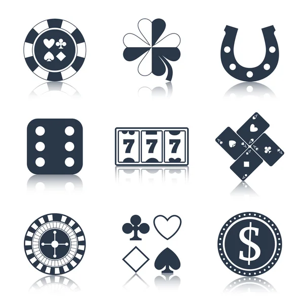 Elementos de design preto Casino — Vetor de Stock