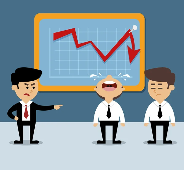 Diminuição do gráfico comercial —  Vetores de Stock