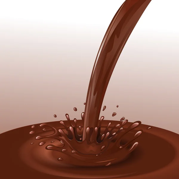 Chocolade stroom achtergrond — Stockvector