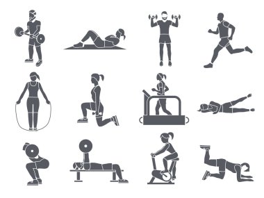 simgeler Gym spor egzersizleri