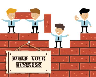 Build business concept clipart