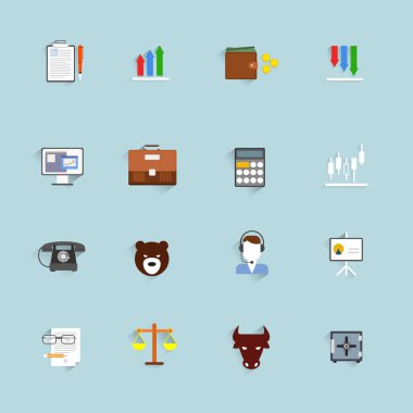 Finans Döviz simgeler düz