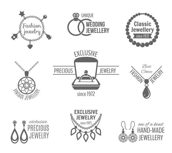 Jewelry label set — Stock Vector