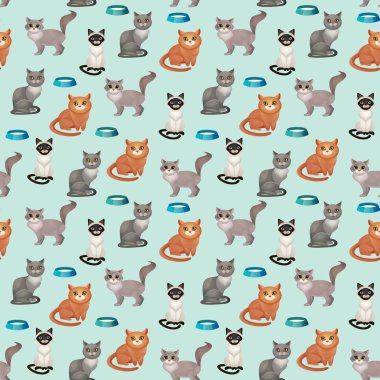 Kediler seamless modeli