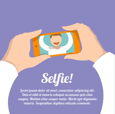 Selfie self portrait poster clipart