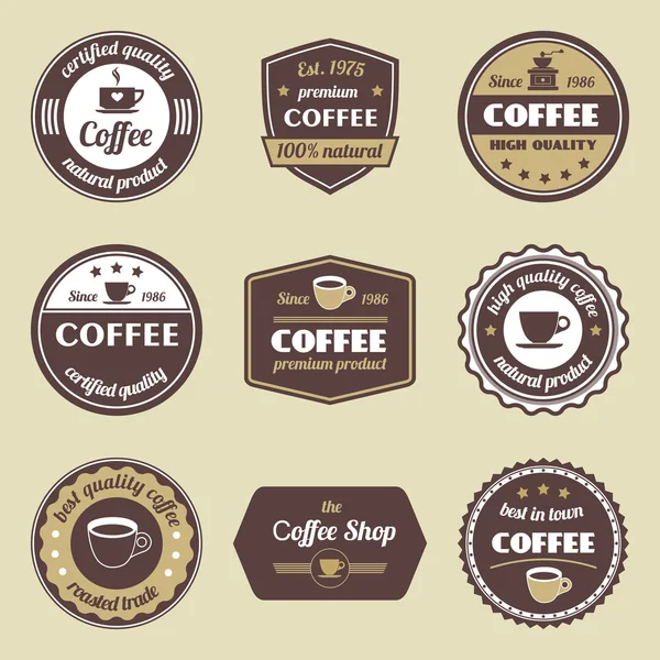 Conjunto de etiquetas de café — Vetor de Stock