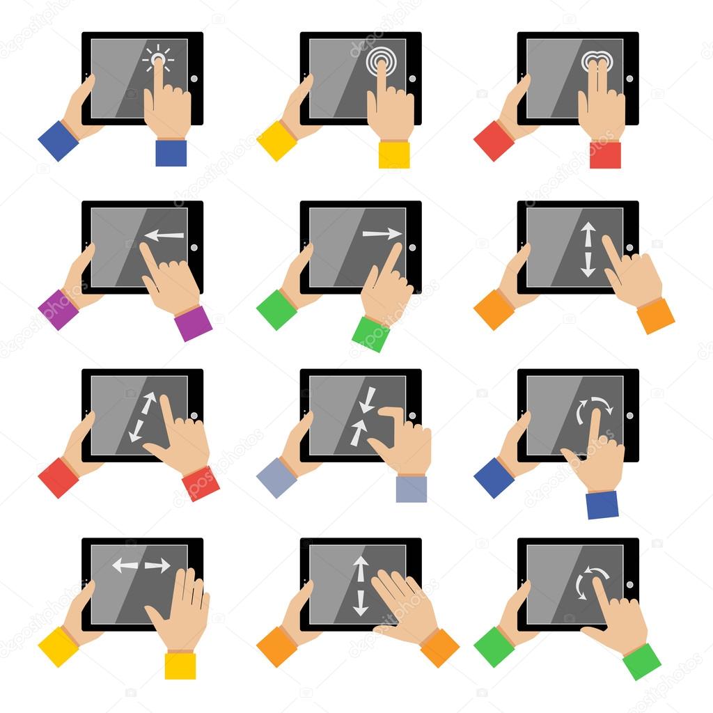 Tablet touch gestures