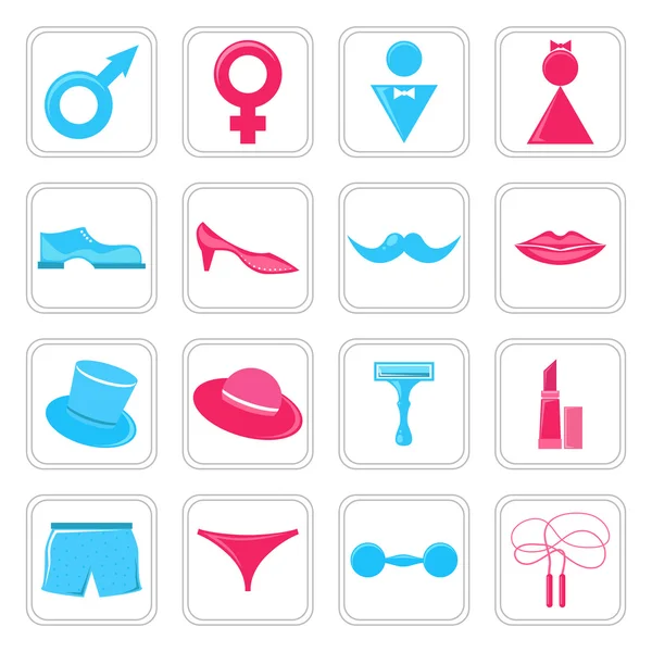 Set di icone di genere — Vettoriale Stock
