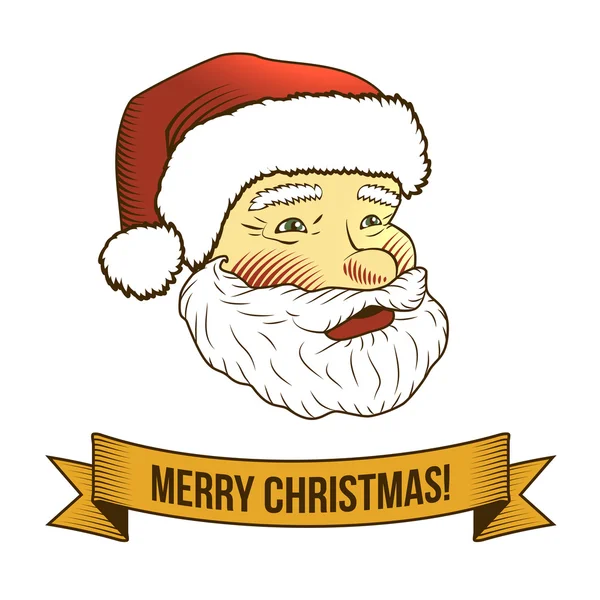 Christmas santa claus icon — Stock Vector