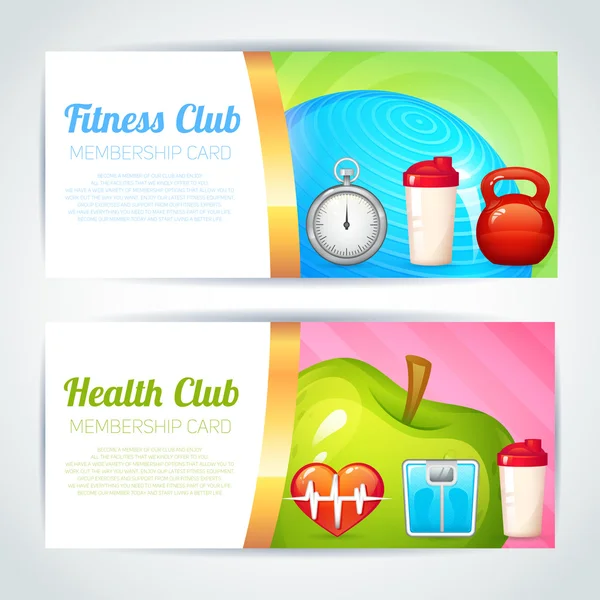 Fitness club card design — Stockový vektor