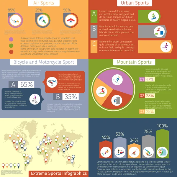 Extremsport-Infografik — Stockvektor