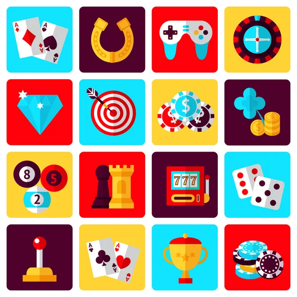 Game icons set — Stock Vector