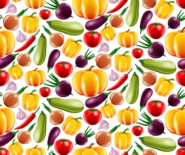 Vegetables seamless pattern — Stock Vector