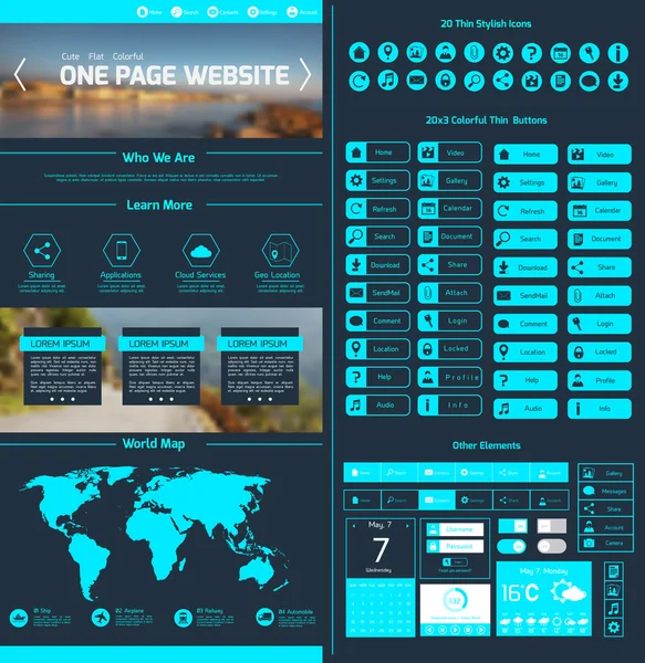 Modèle de conception de site Web — Image vectorielle