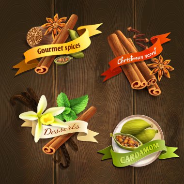 Baharat rozetleri seti
