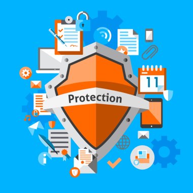 Data protection concept clipart