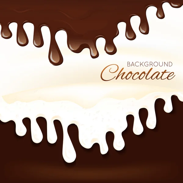 Melk chocolade splash — Stockvector