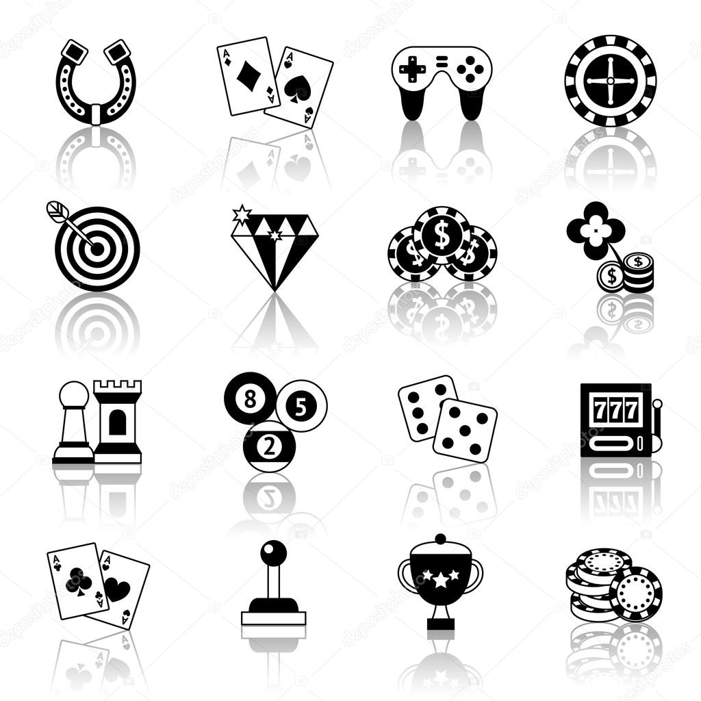 Free Vector  Realistic isolated and colored casino online games icon set  with equipments and attributes