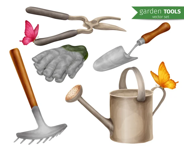 Ensemble d'outils de jardin — Image vectorielle