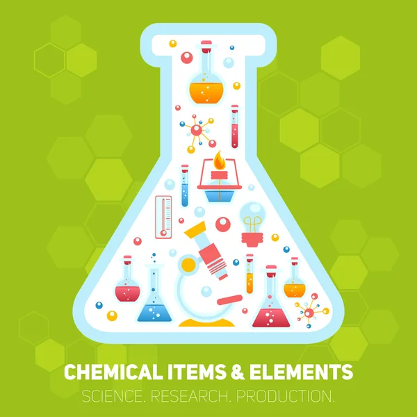 Chemie infographics samenstelling — Stockvector