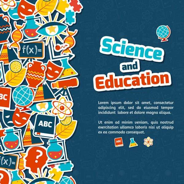 Ciencias de la educación — Vector de stock