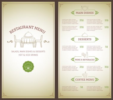 Restoran Menü şablonun